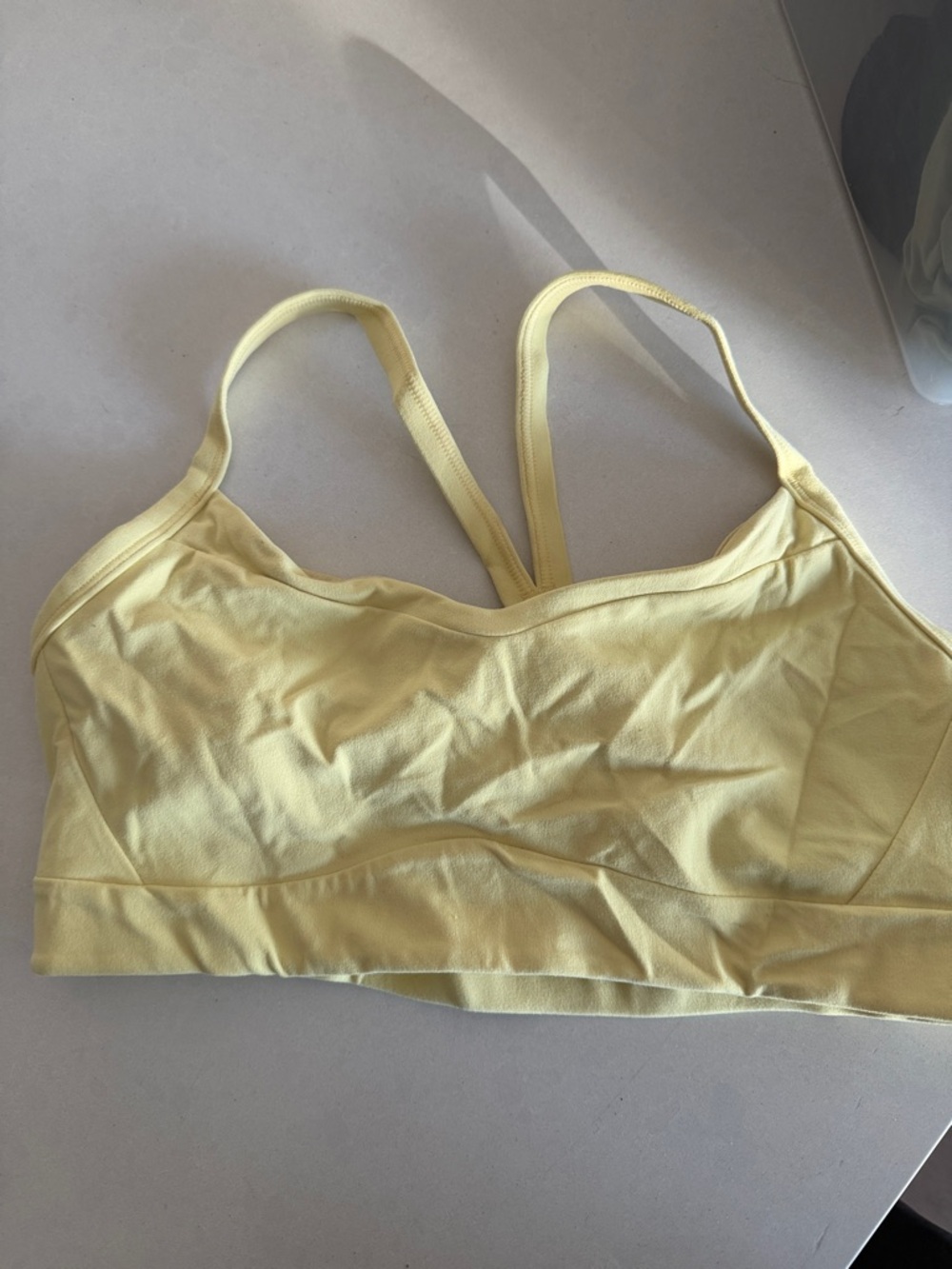 Athleta Everyday Light Yellow Bralette - Soft Support